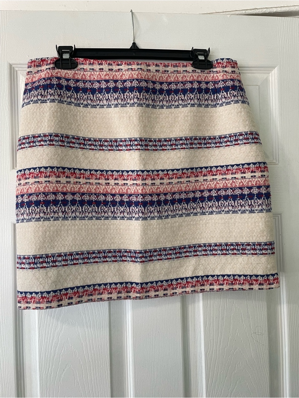 Katherine Barclay Cream Wool Blend Mini Skirt - Picture 3 of 4